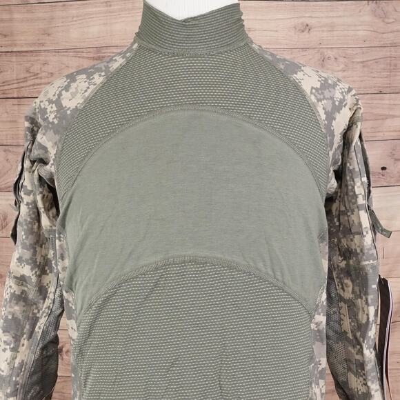 Massif Army Combat Shirt Mens Medium Green Camo ACS Tactical Flame Resistant Top - Picture 1 of 11